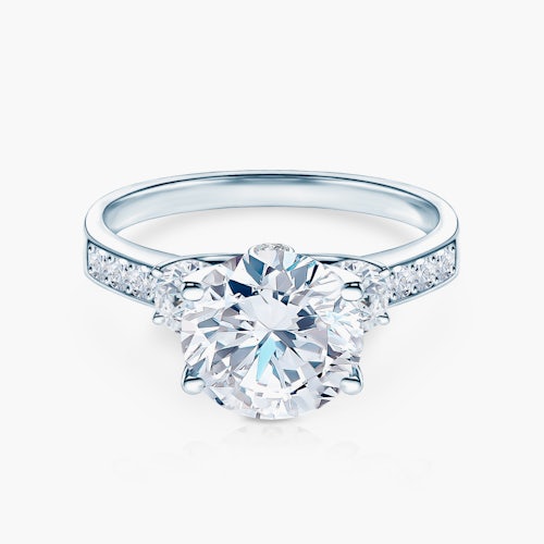 Pierścionek zaręczynowy Dream: białe złoto, diamenty